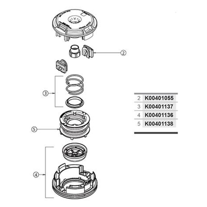 Głowica żyłkowa Tecomec M10x1,25 TA5 z lewym gwintem wewnętrznym