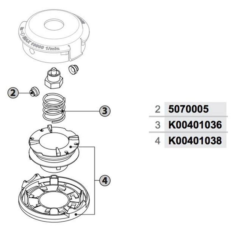 Głowica żyłkowa Tecomec TA8M gwint M8x1,25 - sklep Reptor.pl