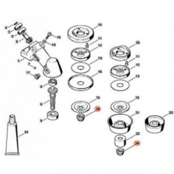 Nakrętka samozabezpieczająca M10x1 lewy gwint Stihl 41266427600