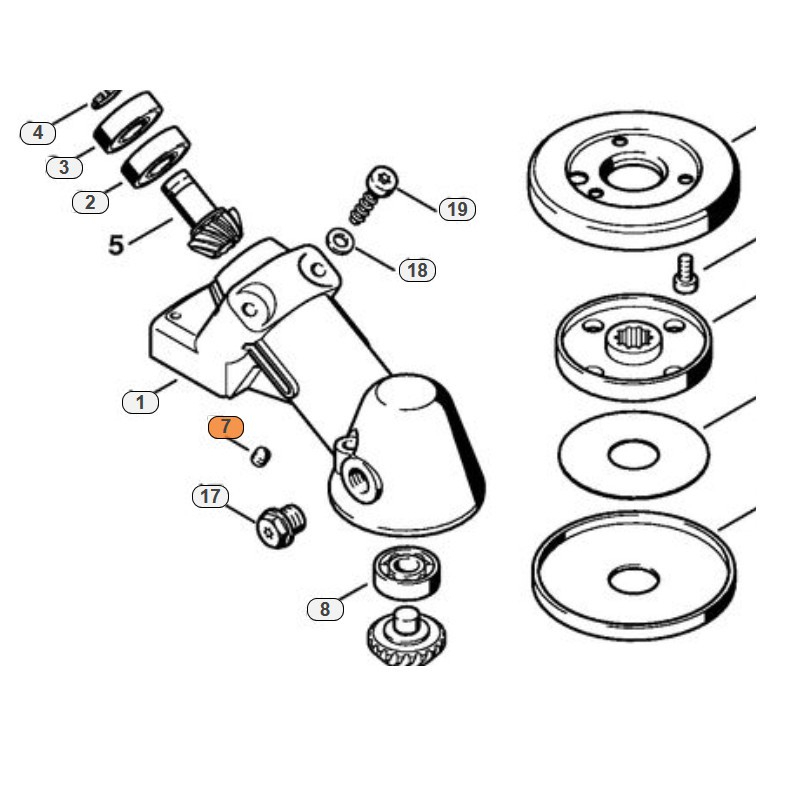 Śruba przekładni kątowej, odpowietrznik Stihl 00009531001