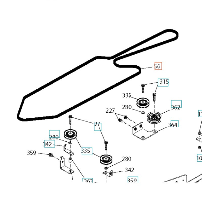Pasek jazdy Husqvarna TC138, TC238 (583566401, 532442781. 591065301)