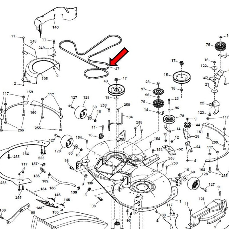 Pasek do napędu noży Husqvarna TC342T (592869301)