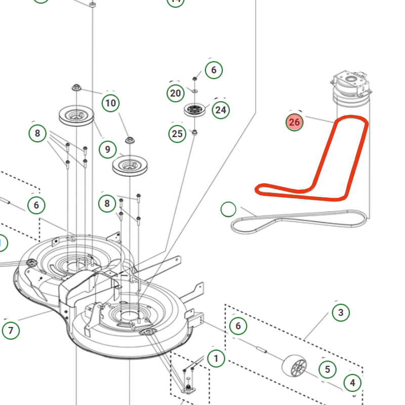 Pasek noży Husqvarna TC215T - długi (540075601)
