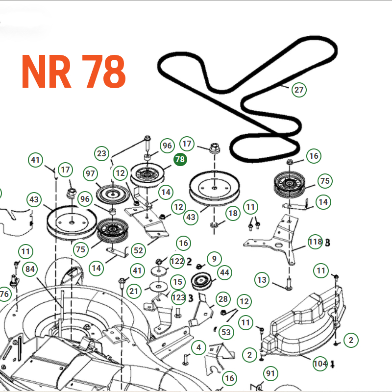 Koło pasowe Husqvarna TC142