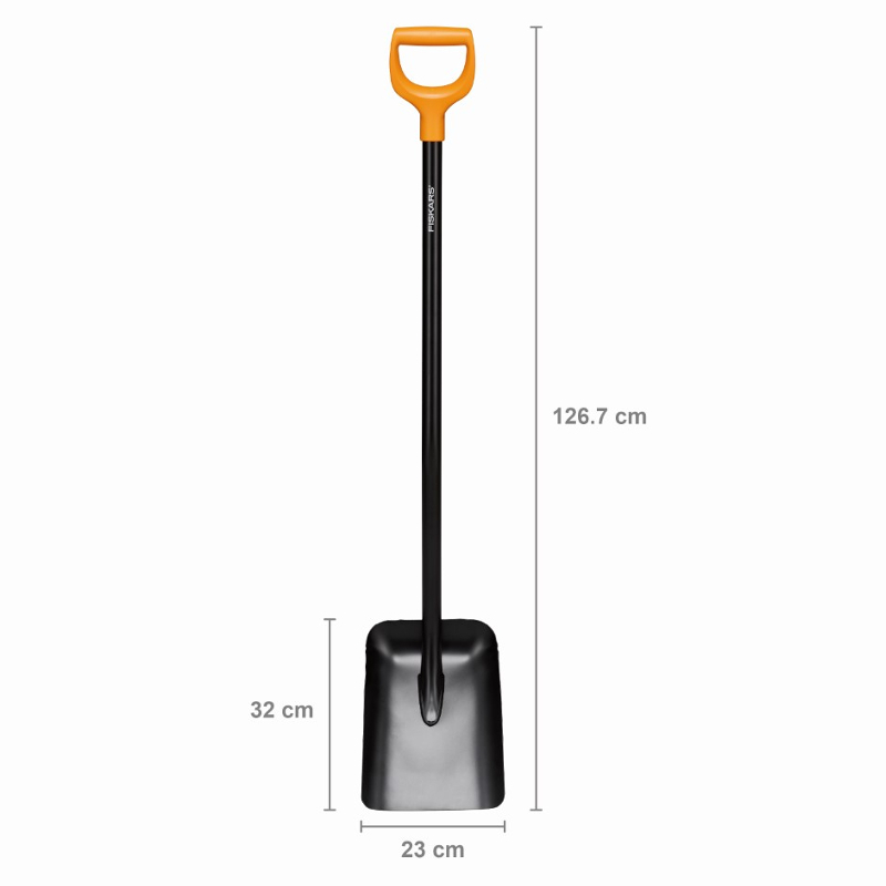 Łopata szufla metalowa Fiskars SOLID uchwyt „D”  (1066718)
