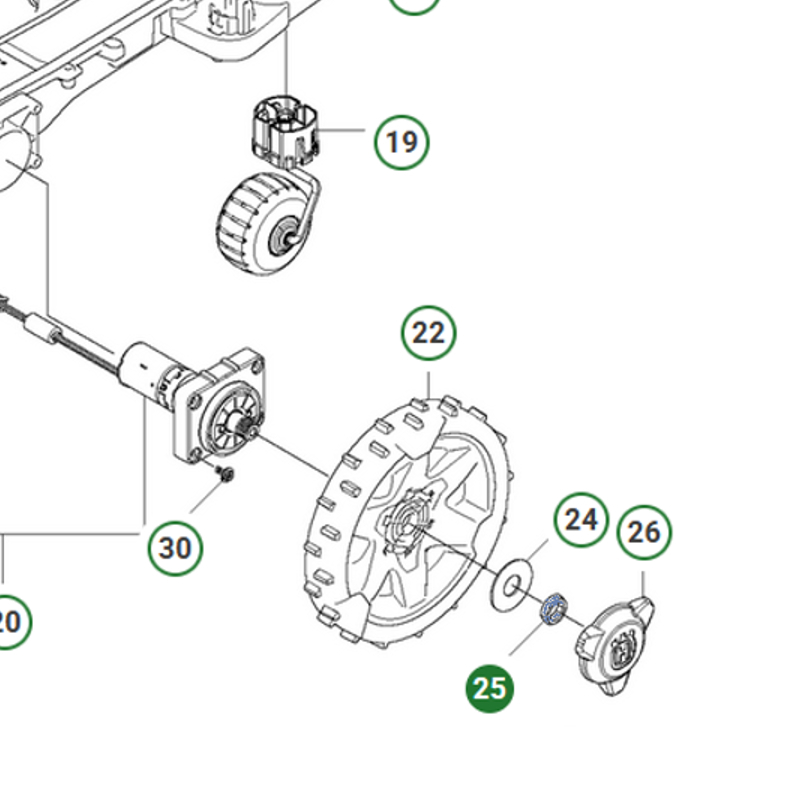 Nakrętka koła tylnego Husqvarna Automower® 305, 310, 315 (731432401)