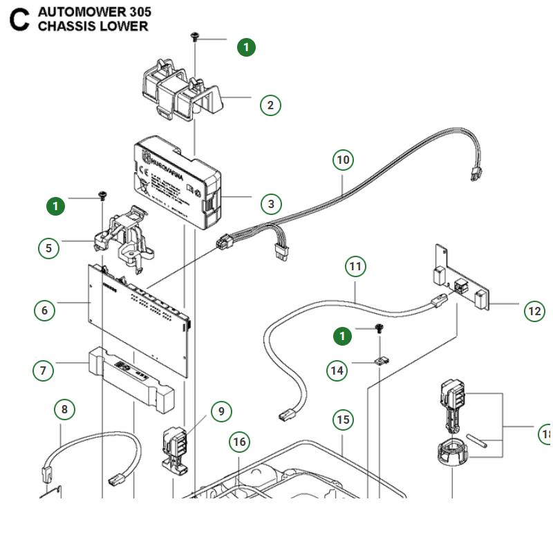 Śruba Husqvarna L16 Tx Automower® 305, 310 i 315 Mark II (574450101)