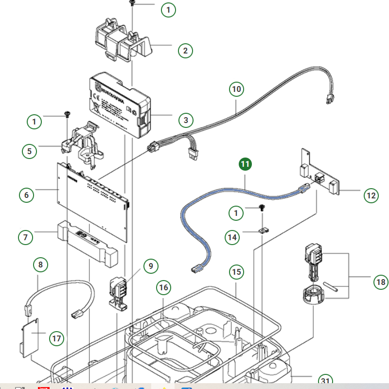 Przewód Husqvarna Automower® 305, 310 i 315 Mark II (536253904)