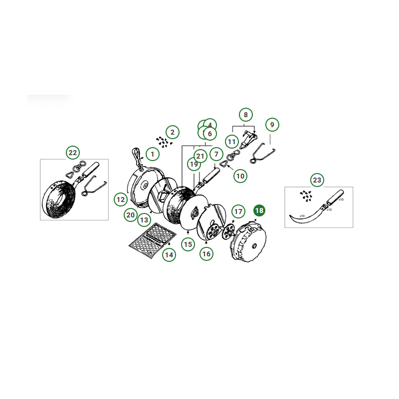 505697305 pomarańczowa obudowa do taśmy mierniczej