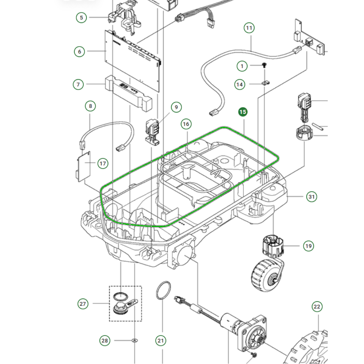 Uszczelka Husqvarna 310 Mark II, 315 Mark II